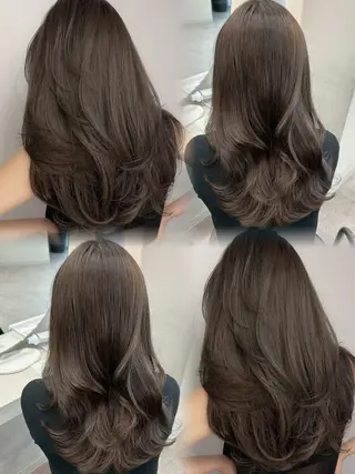 ロング カラー 栁田 唯那のヘアスタイル