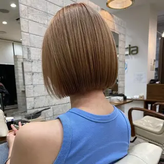 ショート カラー 髪質改善 中川　翔のヘアスタイル