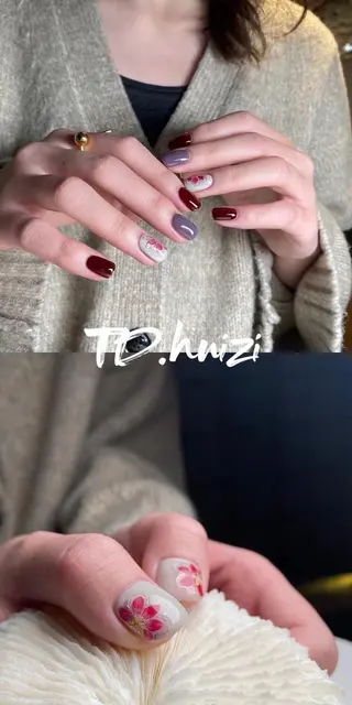 ショート めぐみのネイルサロン スタッフ練習のネイルデザイン