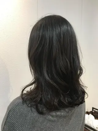 セミロング 透明感ニュアンス 柔らかstyle🤍のヘアスタイル
