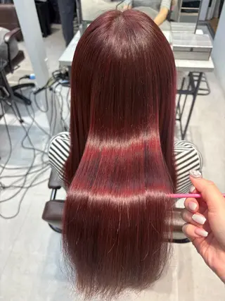 ロング カラー ninaアイドル前髪 ×透明感🎀のヘアスタイル