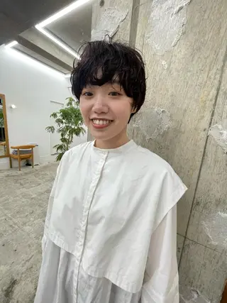 ショート カラー パーマ 垢抜けボブ/SAHO /OAK溝の口のヘアスタイル