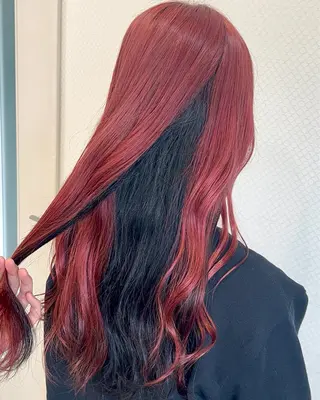 ロング カラー 大竹里旺/belle /インナーカラーのヘアスタイル