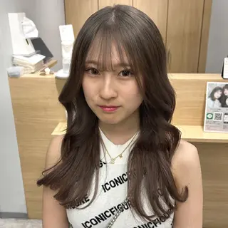 ロング カラー 韓国ヘア×レイヤー カット/上田丈也のヘアスタイル