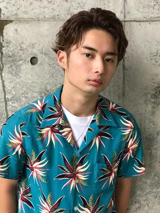ショート カラー メンズ 及川 光のヘアスタイル