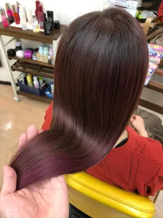 ロング カラー 菊地　智 【LAZO】千歳船橋のヘアスタイル
