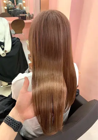 セミロング カラー ブリーチ指名 No.1🦋KOKIのヘアスタイル