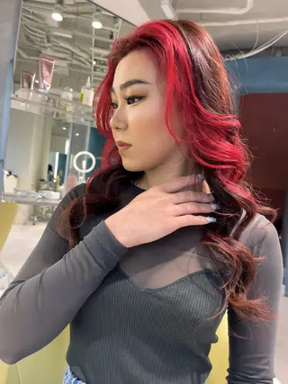 ロング カラー fuuka/ ハイトーン/海外ヘアのヘアスタイル