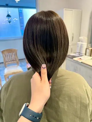 ミディアム カラー 韓国ヘア 🎀華澄のヘアスタイル