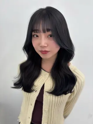 セミロング 🩵透明感艶髪 縮毛矯正masa🩵のヘアスタイル