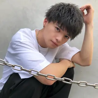 ショート カラー パーマ メンズ 【メンズサロン】 BLUCK 横浜のヘアスタイル