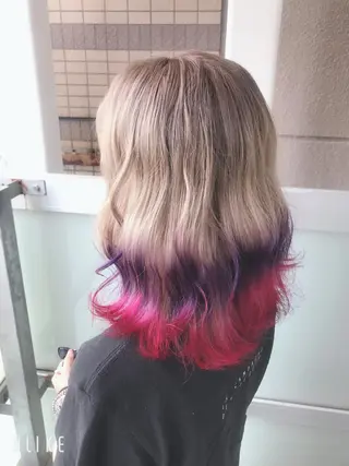 セミロング カラー 岩谷/ブリーチ 🪽透明感カラーのヘアスタイル