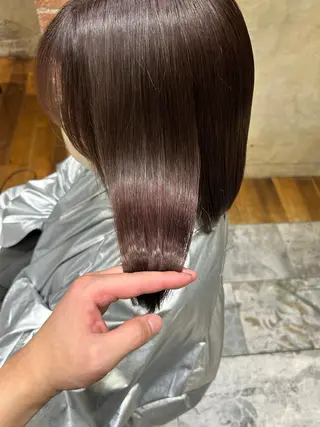 ミディアム カラー パーマ 新宿✨顔周りカット 韓国ヘア/坂本亜裟海のヘアスタイル