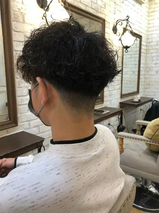 ショート パーマ メンズ 鷺沼駅徒歩1分 キシタクのヘアスタイル