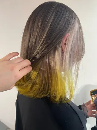 ミディアム カラー ヘアアレンジ 透明感カラー/推しカ ラー☁️JURAのヘアスタイル