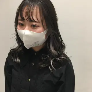 セミロング カラー 狩野 羅夢のヘアスタイル