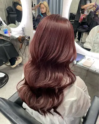 セミロング カラー 🌹ブリーチ/ボブ/ レイヤー渋谷🌹のヘアスタイル