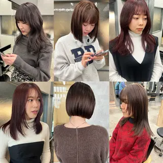 ロング カラー パーマ ヘアアレンジ メンズ viewstokyo所属・mana 暖色カラーカットのヘアスタイル