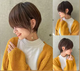 ショート カラー 岡安優太 顔まわり似合せが得意のヘアスタイル