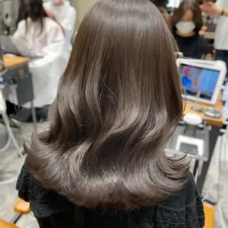 セミロング カラー ヘアアレンジ 骨格別小顔カット/ 顔周りカット/金井のヘアスタイル