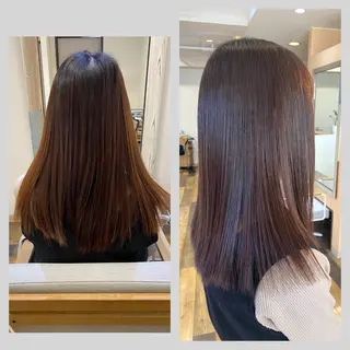 セミロング カラー 佐藤 沙也輝のヘアスタイル