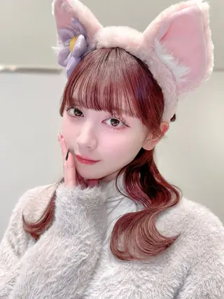 ミディアム カラー 韓国ヘア/レイヤー/ 顔まわり/りょーとのヘアスタイル