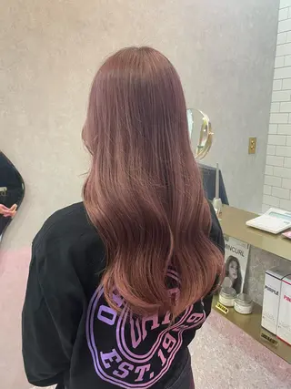 セミロング カラー ヘアアレンジ 天神/ブリーチ/ ブリーチなしカラーのヘアスタイル