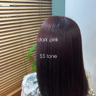 セミロング カラー 髪質改善/美髪矯正/ ハッシュカット/韓国のヘアスタイル