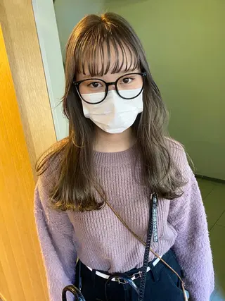 ロング カラー パーマ ヘアアレンジ デザインカラー/ボブ ブリーチカラー/ユリのヘアスタイル