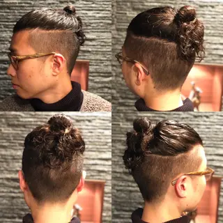 セミロング パーマ ヘアアレンジ メンズ 萩原 勇樹のヘアスタイル