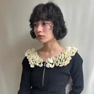 ショート ラフパーマ/ボブ/ 似合わせヘア/ショウのヘアスタイル