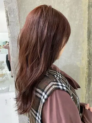 セミロング カラー ヘアアレンジ ササキカズマ〻透明感 〻色落ち〻赤み消しのヘアスタイル