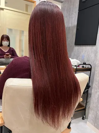 ロング カラー パーマ 🌈髪質改善・美髪矯 正・平野瀬乃🌈のヘアスタイル
