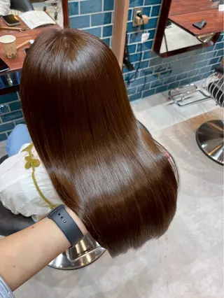ロング カラー ボブ/縮毛矯正/レイ ヤー♡Natsukiのヘアスタイル