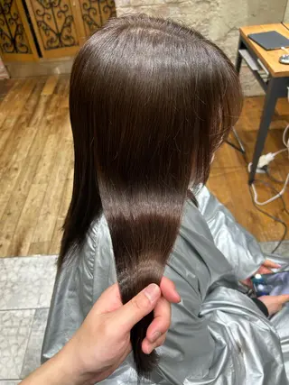 セミロング カラー パーマ 新宿✨顔周りカット 韓国ヘア/坂本亜裟海のヘアスタイル