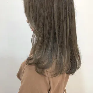 ミディアム カラー 横浜ブリーチムラ直し ハイトーン/ブリーチのヘアスタイル