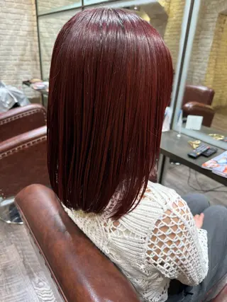 ミディアム カラー 野口 菜緒のヘアスタイル