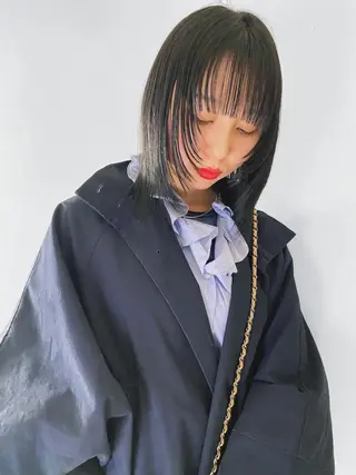 ミディアム カラー レイヤー/パーマ /ウルフ/nabeのヘアスタイル