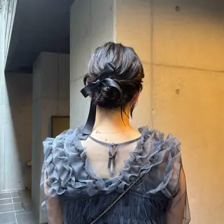 ミディアム ヘアアレンジ 〖❁ちひろ| LEONID❁〗のヘアスタイル