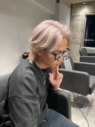 ミディアム カラー パーマ ヘアアレンジ メンズ メンズ特化 しゅうへいのヘアスタイル