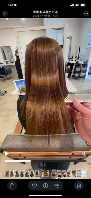 ロング 饒平名 知也のヘアスタイル