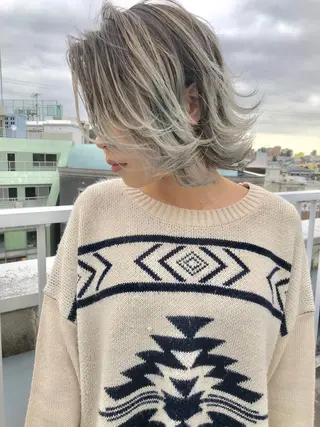 ショート カラー 店長 小池アキトのヘアスタイル