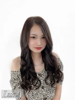 ロング カラー ヘアアレンジ LuciA/エクステ カラーのヘアスタイル