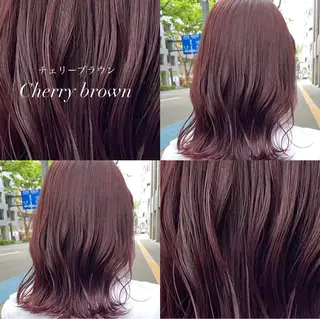 カラー 紅/透明感カラー /ハイトーン/カットのヘアスタイル