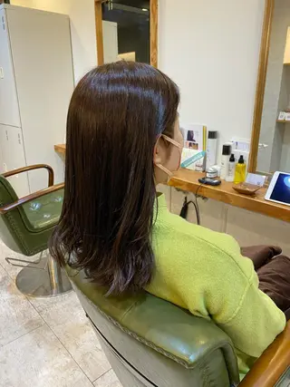 セミロング カラー エイト ウメダのヘアスタイル