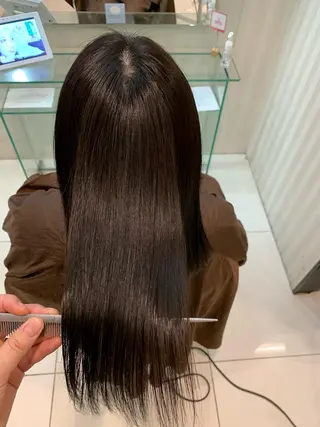 セミロング 縮毛矯正/髪質改善 EARTH髙橋のヘアスタイル