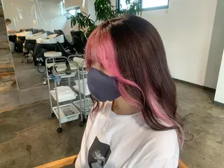 セミロング カラー ✅ケアブリーチ✅ トヨオカ ノブヒデのヘアスタイル