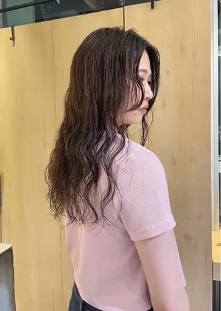 セミロング パーマ risa 。のヘアスタイル