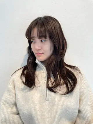 セミロング カラー hazuki 🌝のヘアスタイル