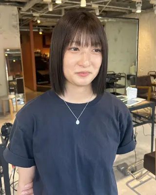 ミディアム カットモデル募集中 🪐✩ 大久保 那奈のヘアスタイル